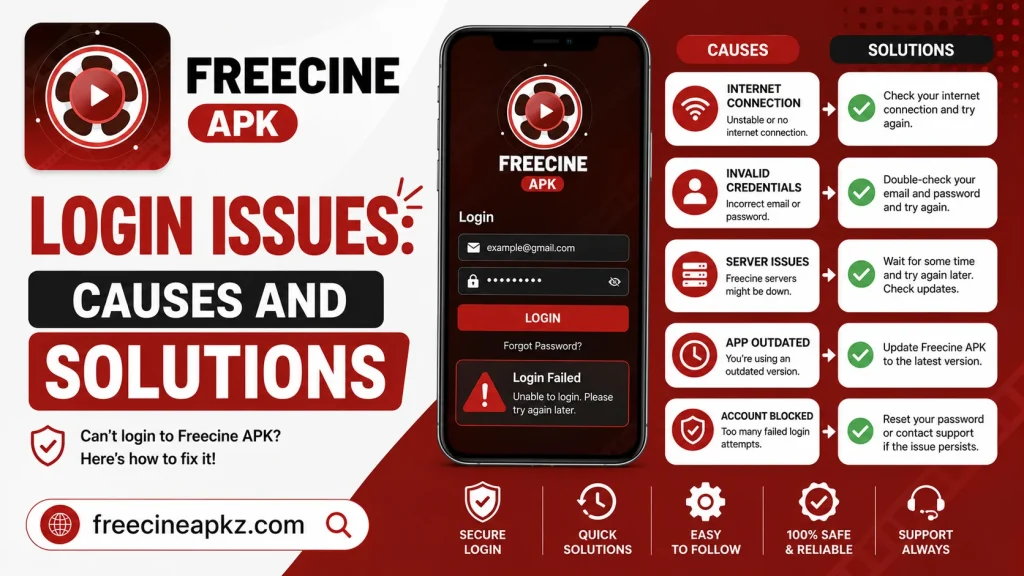 Freecine app login issues guide