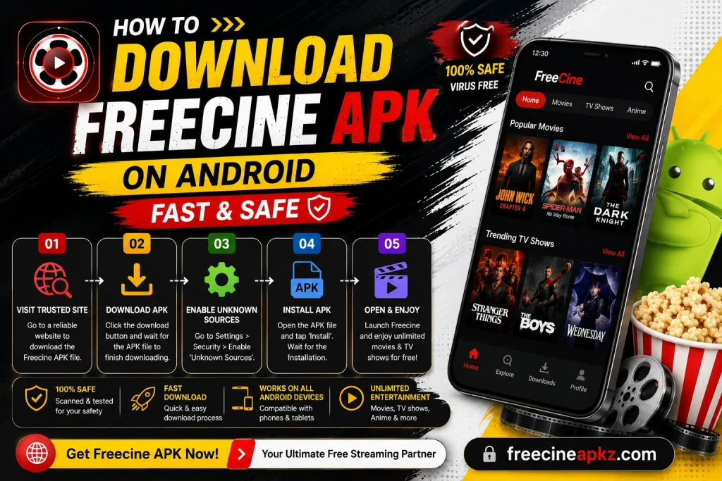 How to Download Freecine APK on Android - Fast & Safe
